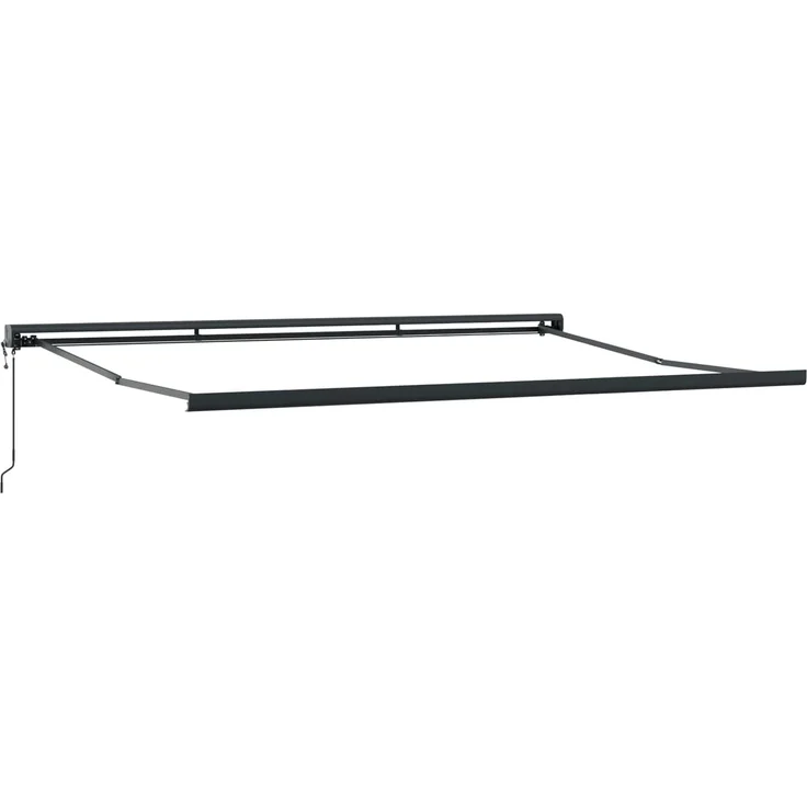 Einziehbare Markise, Sonnenmarkise Rot und Schwarz 350x250 cm Stoff – Bild 5