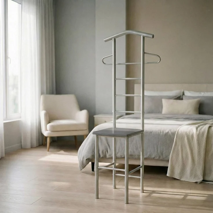 CARO-Möbel Herrendiener JIVO, Herrendiener Kleider Ständer Stummer Diener Kleiderbutler Garderobe St – Bild 1