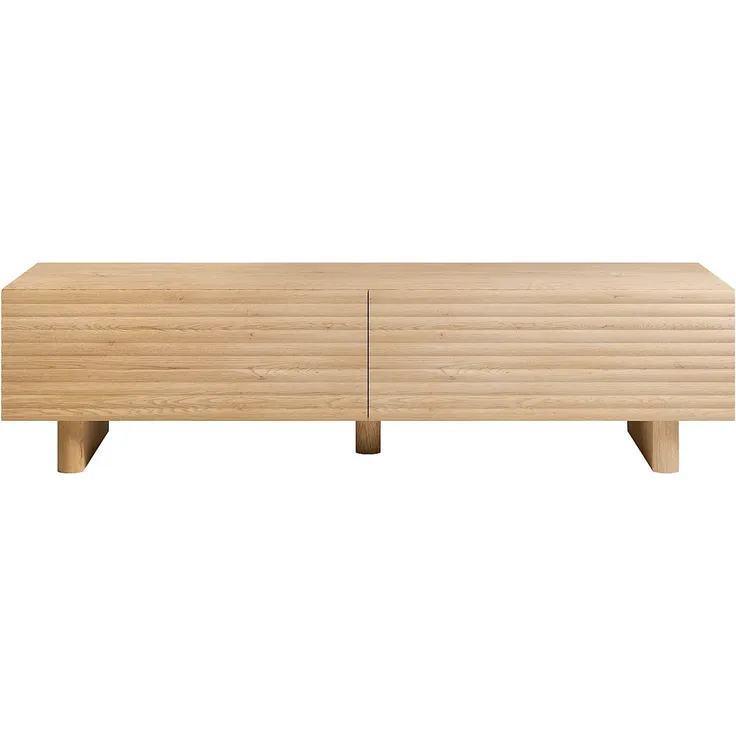 Vente-unique - LUDIMA TV Möbel Holz, Platte Beige - B 36,8 cm x H 46,1 cm x L 180 cm – Bild 2