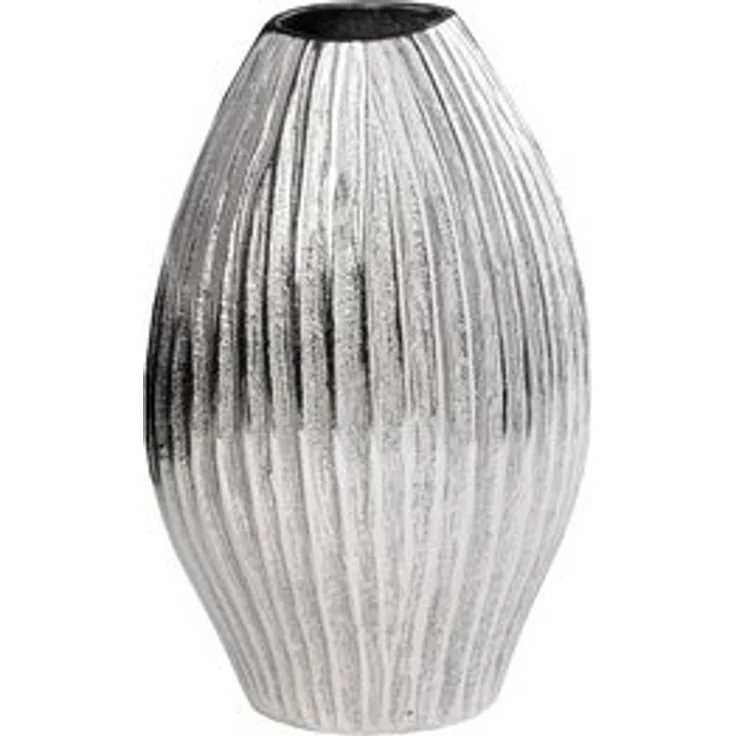 riess-ambiente Dekovase ELEGANCE 35cm silber antik · Blumenvase aus Metall fürs Wohnzimmer (Einzelartikel, 1 St), Tischdeko · handmade · Hammerschlag Design · Accessoire – Bild 6