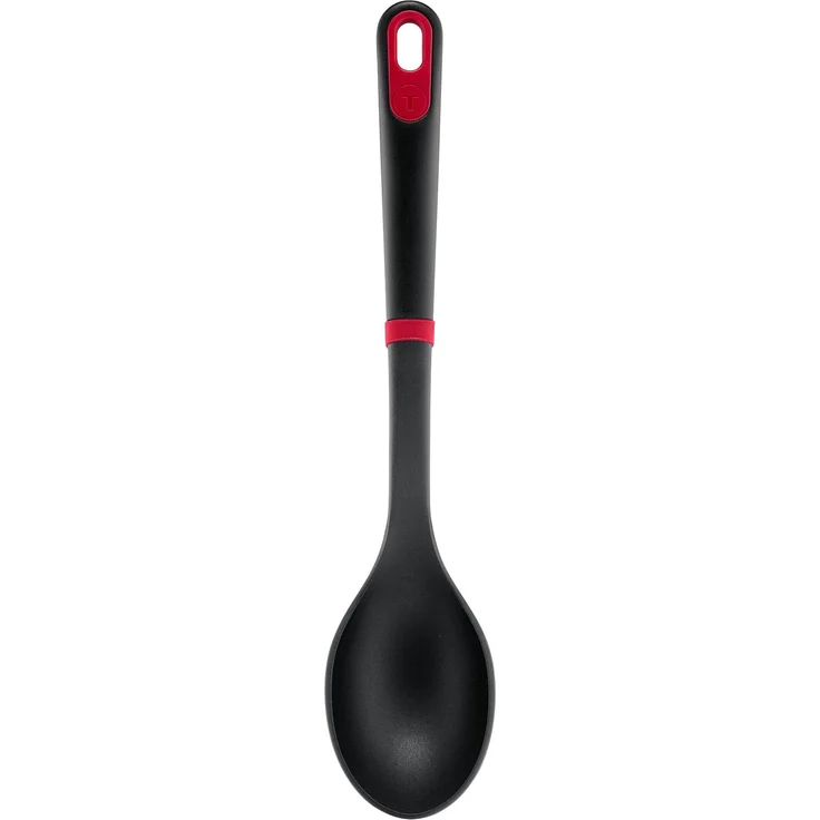 Tefal Ingenio+ Löffel, kratzfest, spülmaschinenfest | Koch- & Servierlöffel aus glasfaserverstärktem Nylon mit Silikon-Sicherheitsring, hitzebeständig bis 230 °C, K19803