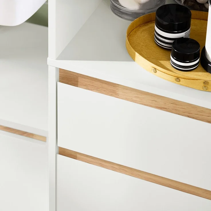 SoBuy BZR80-W Badezimmer-Hochschrank, MDF, Lackiert, Weiß, 70 x 170 x 37 cm – Bild 8