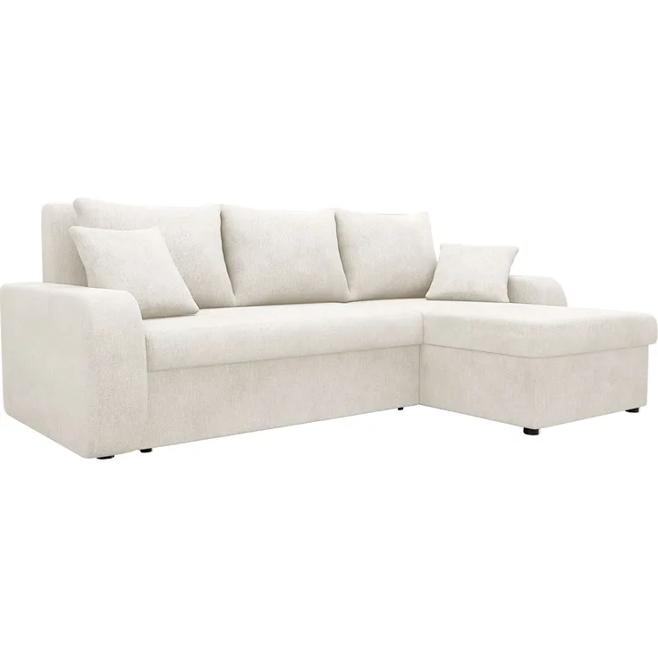 Mirjan24 Ecksofa Kristofer Lux (Farbe: Spirit White), 80 x 147 x 238 cm