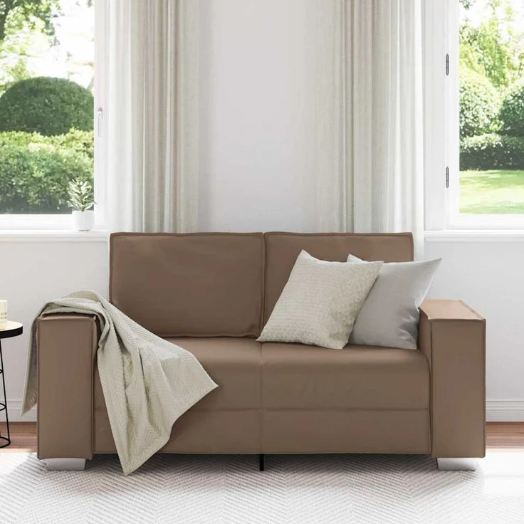 vidaXL Zweisitzer-Sofa Cappuccino 160 cm Kunstleder 4105049 – Bild 3