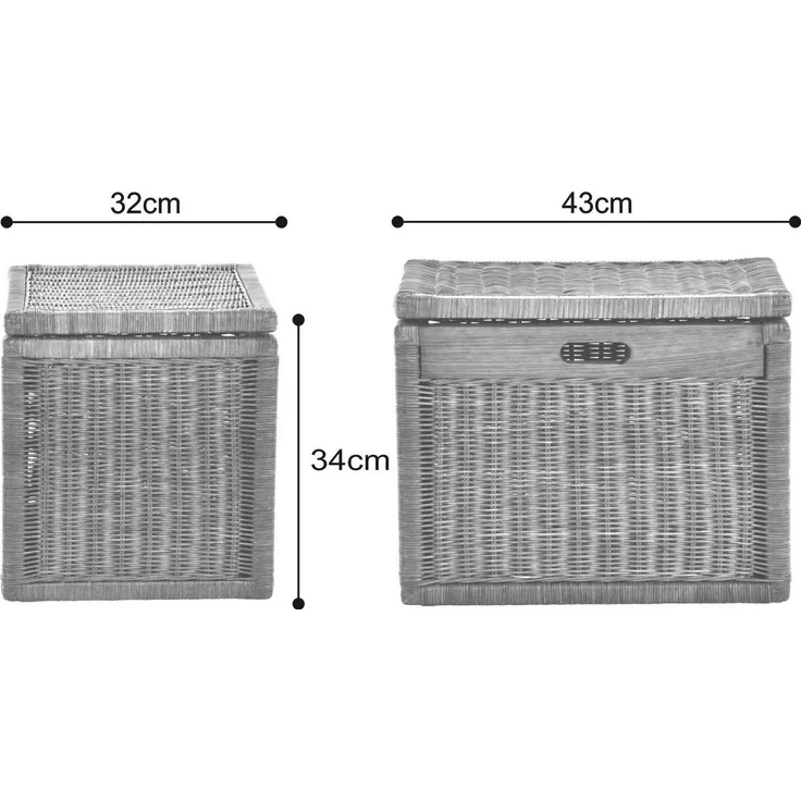 Krines Home Aufbewahrungskorb Hoher Korb mit Deckel Rattan geflochten Regalkorb Aufbewahrungsbox, Mit Inlett – Bild 4