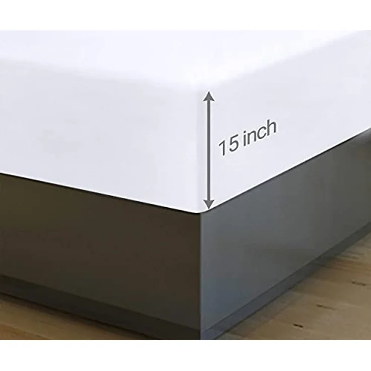 Utopia Bedding Queensize-Spannbettlaken, 6 Stück, weich gebürstete Mikrofaser, Tiefe Taschen, schrumpft und lichtbeständig, pflegeleicht (weiß) – Bild 6