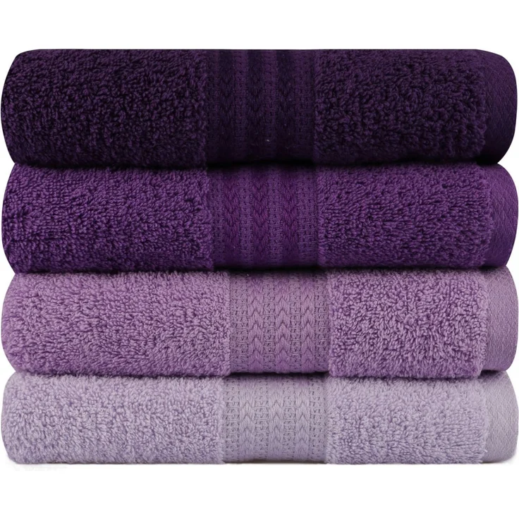 Mijolnir 'Rainbow - Lilac' Waschhandtuchset (4-teilig), Helllila / Lila, 30 x 50 cm – Bild 2