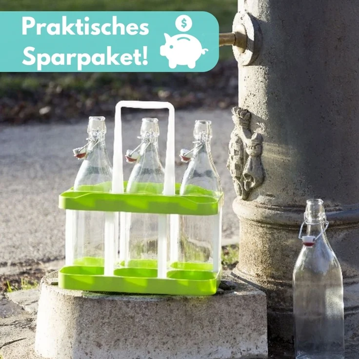 2er Set Flaschentasche Flaschenträger 6 Flaschen Flaschenkorb Flaschensammler Flaschenaufbewahrung Flaschenkörbe & -Träger Flaschen Aufbewahrung – Bild 6