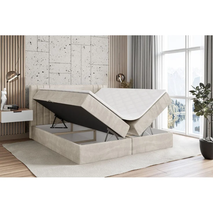 ALTDECOR Boxbett IDRIKO (Multipocket-Matratze H4, H3 Matratze Bonellfederung, Topper, Kopfteil) – Bild 3