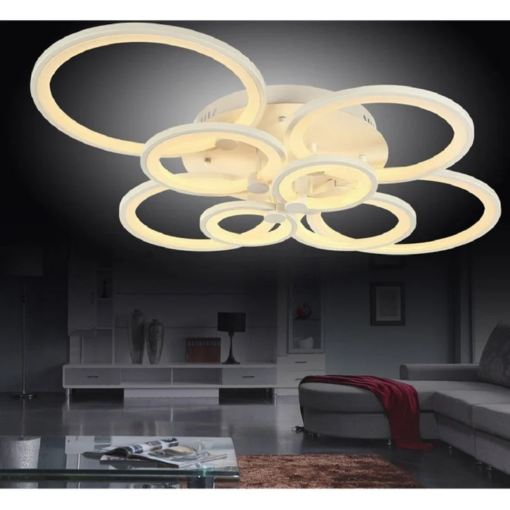 Euroton LED Deckenleuchte LED Deckenleuchte Fernbedienung Lichtfarbe/Helligkeit einstellbar, LED fest integriert, mit Fernbedienung kaltweiß-warmweiß, 7000k-3000k stufenlos einstellbar, Nicht zutreffend – Bild 1