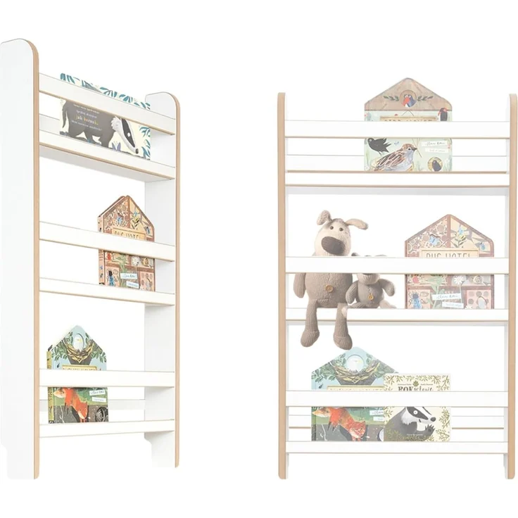 MAMOI® Kinderbücherregal aus Holzwerkstoff – Bücherkiste, Kinderbücherregal, Bücherregal für Kinderzimmer, Bücherbank, Wandregal, Montessori Kindermöbel