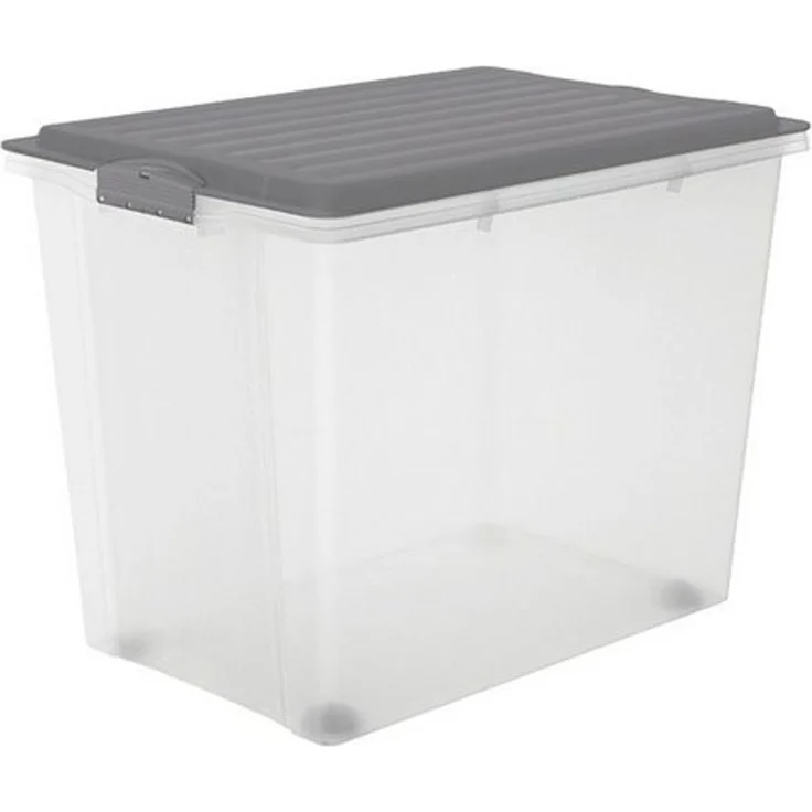 ROTHO Aufbewahrungsbox Compact Aufbewahrungsbox 70l mit Deckel, Kunststoff (PP) – Bild 4