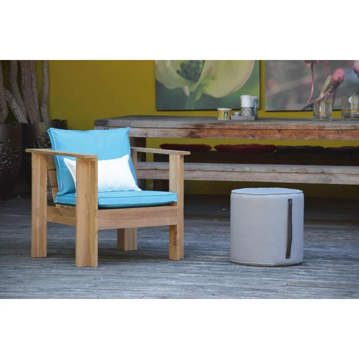 Auflage Batten für Gartensofa, gepolstert aus Polyacryl, modern, Weiß, inkl. Sitz- und Rückenkissen – Bild 1