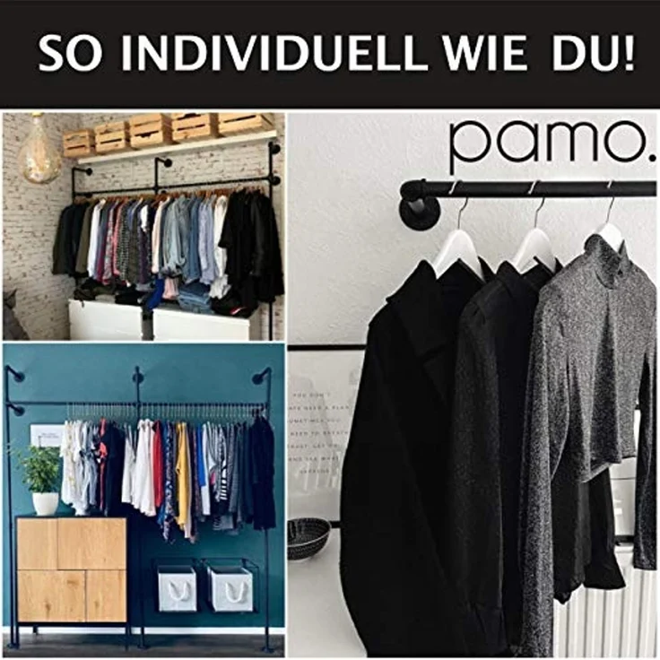 pamo. design Kleiderständer KIM DOUBLE, Offener Kleiderschrank aus Wasserrohren – Bild 7