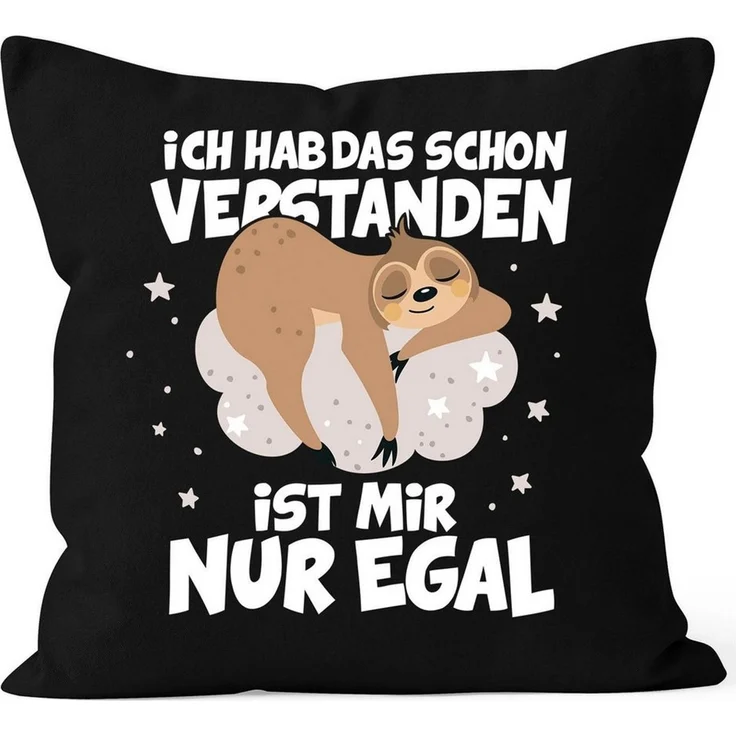 MoonWorks Dekokissen Kissenbezug Faultier Spruch lustig Ich hab das schon verstanden ist – Bild 5