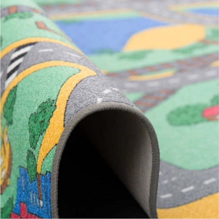 Snapstyle Kinder- und Spielteppich, 100% Polyamid, Straßenteppich, 160x160 cm – Bild 3