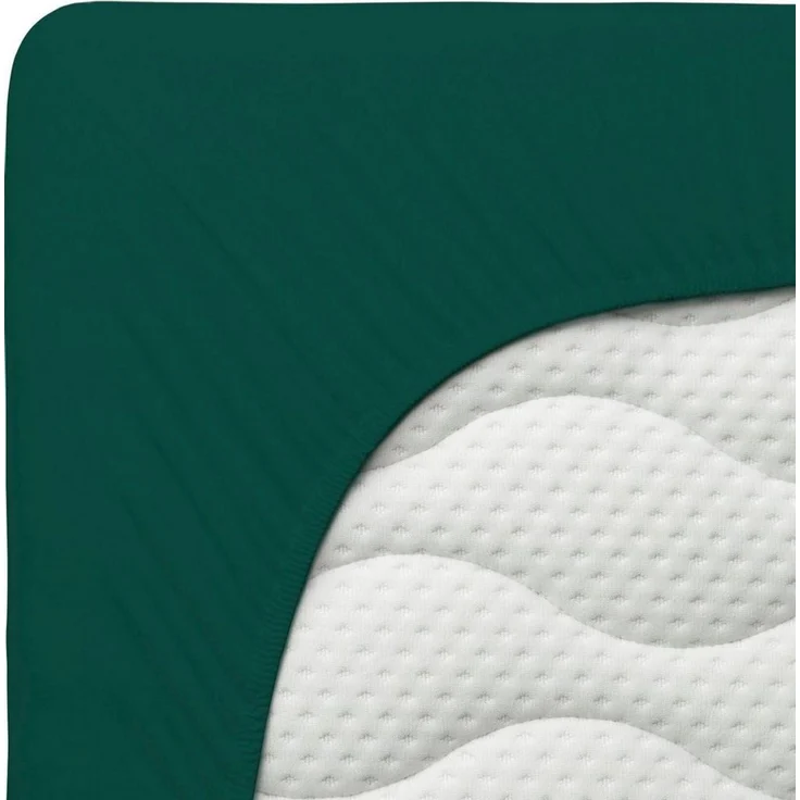 Schlafgut Spannbettlaken PREMIUM Mako-Zwirn-Jersey, 220 g/m², 95% Bio-Baumwolle, 5% Elasthan, Mako-Zwirn-Jersey, Gummizug: rundum, (1 Stück), Bettlaken bis 30 cm Höhe, PREMIUM-Qualität langlebig, perfekter Sitz – Bild 4