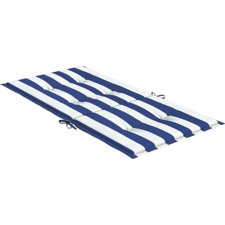 vidaXL Niedriglehner-Auflagen 4 Stk. Blau & Weiß Gestreift Stoff 361320 – Bild 6