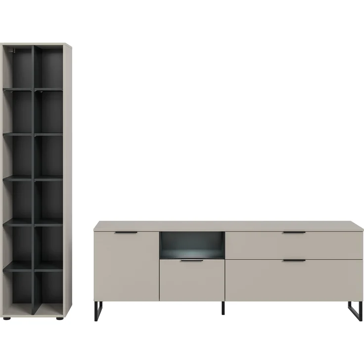 Wohnzimmer-Set >Noida< in kaschmir - 245x192x41cm (BxHxT) – Bild 2