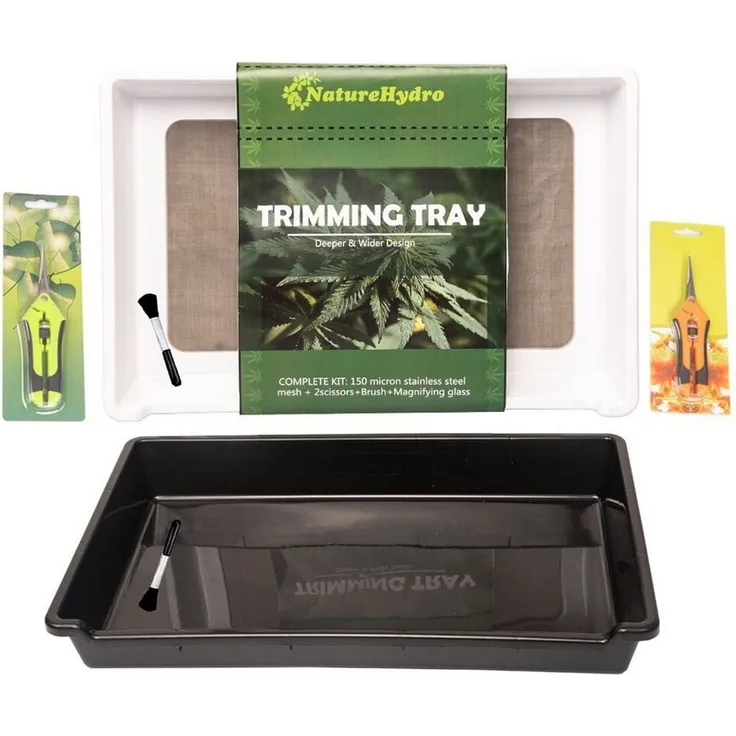 Mayaadi Home Anzuchttablett Trim Tray Bin Trimmschale Kräuterpflanzen Trockensiebset Pollensieb (Einzelteil)