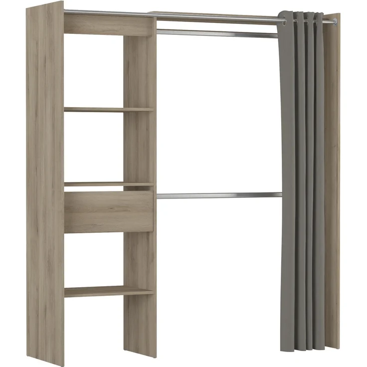 Kleiderschrank >Clara I< in Kronberg Eiche - 168,2x187x50cm (BxHxT) – Bild 3