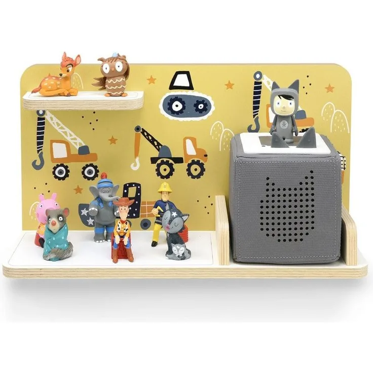 stadtecken Kinderregal klein, geeignet für die Toniebox und Tonies, zum Stellen & Hängen, Integrierte Magnetflächen für ca. 25 Tonie-Figuren