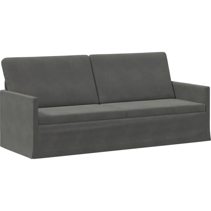 vidaXL 3-Sitzer Sofa Dunkelgrau 190 x 81 x 82 cm Cordstoff 42041134
