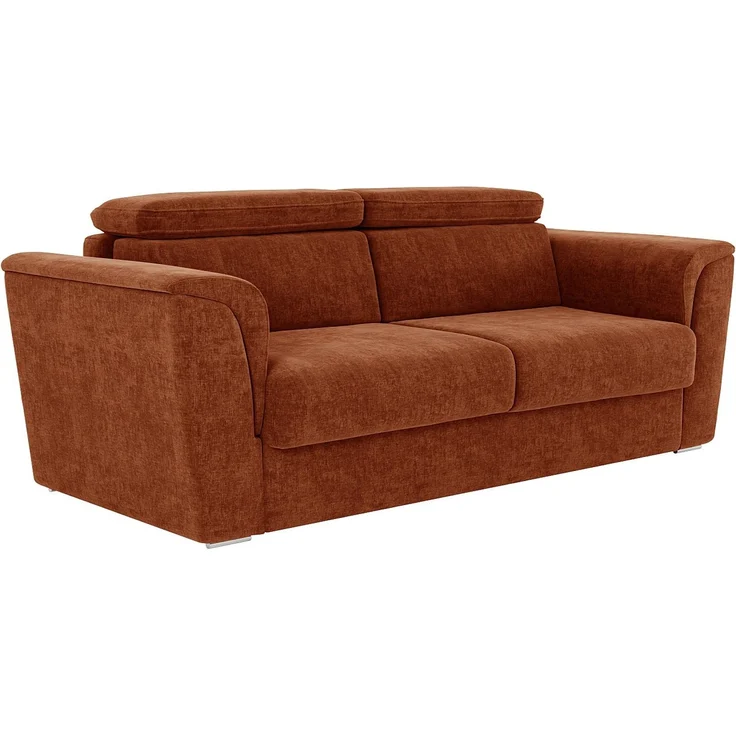 Vente-unique - RIZORA - Schlafsofa - Plastik - Kunststoff (PVC) - Terracotta - 210 x 223 x 88 cm – Bild 5