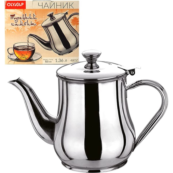 Grillpeter Samowar Set mit Teekanne Holzkohle Teemaschine mit Schornstein, silber – Bild 4