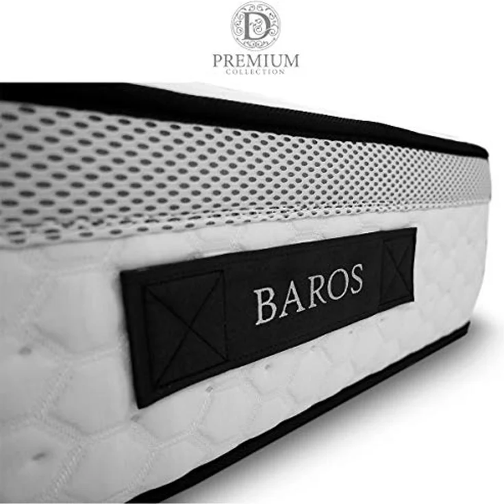 Duérmete Online Premium Viskoelastische Matratze Baros | Höhe 24 cm | Tencel Gewebe | Sanitized Behandlung, Schaumstoff, Weiß, 150x180 – Bild 3