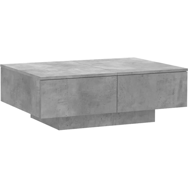 furnicato Couchtisch, Grau, Holzwerkstoff, 90 x 60 x 31 cm, vielseitig einsetzbar und pflegeleicht