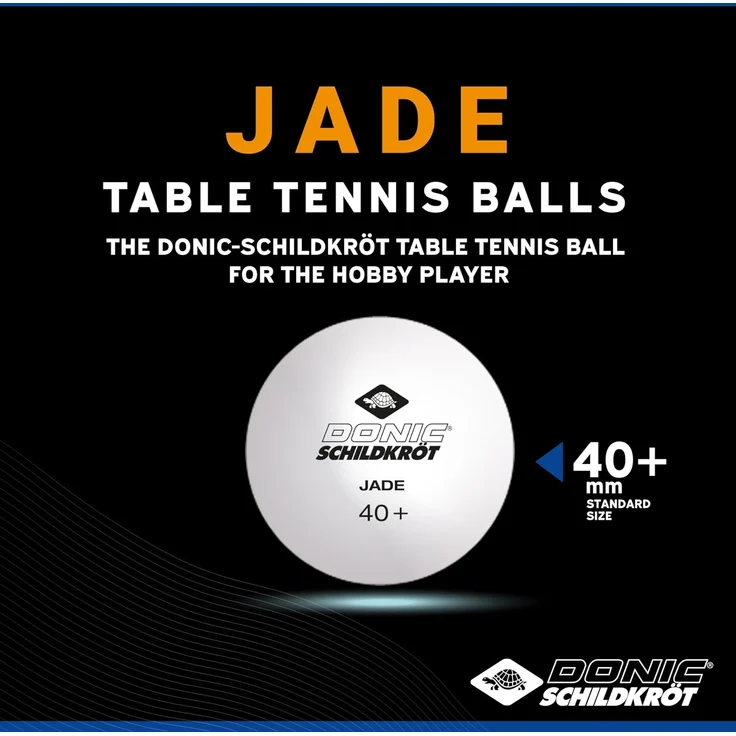 Tischtennisball Jade, Poly 40+ Qualität, 144 Stk. in Tragetasche, Weiß – Bild 3
