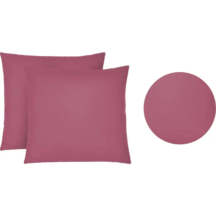 biberna Feinjersey-Kopfkissenbezug, brombeer, 2x 80x80cm – Bild 5