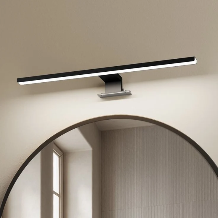 EMKE Spiegelleuchte LED L: 40cm 8W IP44 Wandlleuchte Badezimmer Wohnzimmer, LED fest integriert, Kaltweiß, Neutralweiß, Chrom oder Schwarz – Bild 4