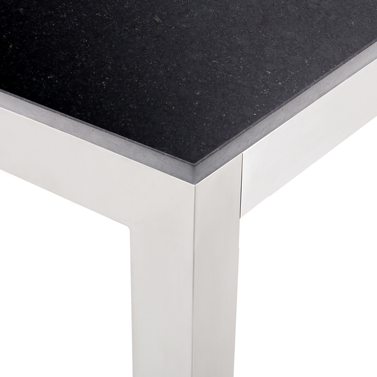 Konferenztisch GROSSETO 90 cm x 180 cm Granit Schwarz – Bild 5