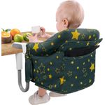 Tischsitz Faltbar Babysitz,Teglü Hochstuhl baby Faltbar Kinderstuhl mit Transportbeutel/Sicherheitsgurt für zu Hause und Reisen (6 bis 36 Monate,15 KG)