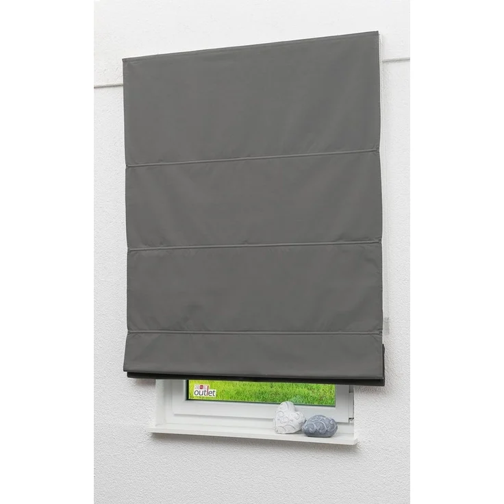 LYSEL® Raffrollo abdunkelnd Grau, HxB 170x80cm – Bild 3