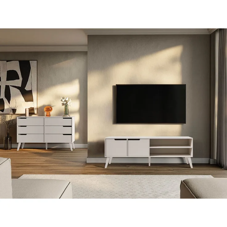 Wohnzimmer-Set Nedila II (Farbe: Cashmere)