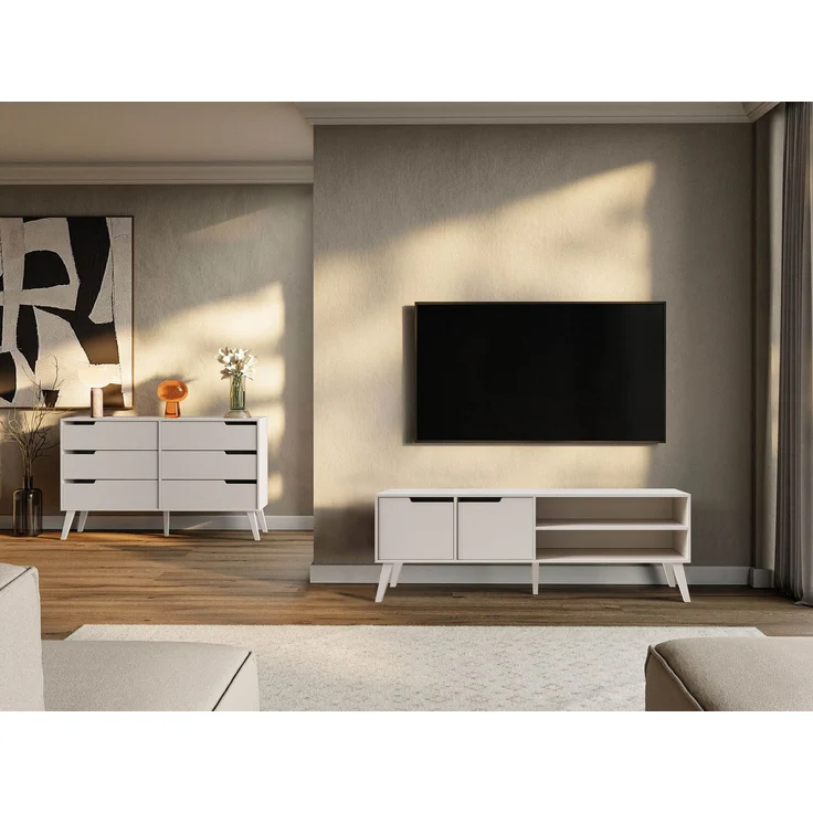 Wohnzimmer-Set Nedila II (Farbe: Cashmere) – Bild 1