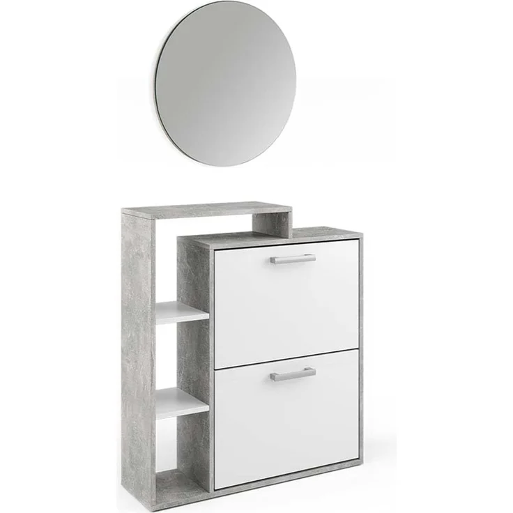 Schuhkipper Orlando Beton 2 Teile, mit Spiegel Vicco – Bild 1