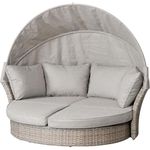 riess-ambiente Loungebett SEATTLE 195cm taupe, Einzelartikel 1 Teile, Garten · Sonneninsel · Outdoor · drehbar