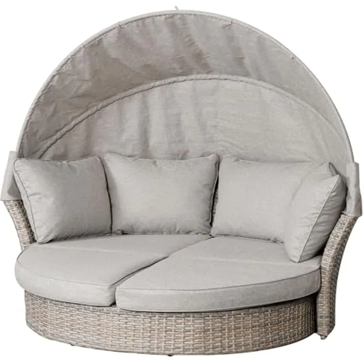 riess-ambiente Loungebett SEATTLE 195cm taupe, Einzelartikel 1 Teile, Garten · Sonneninsel · Outdoor · drehbar