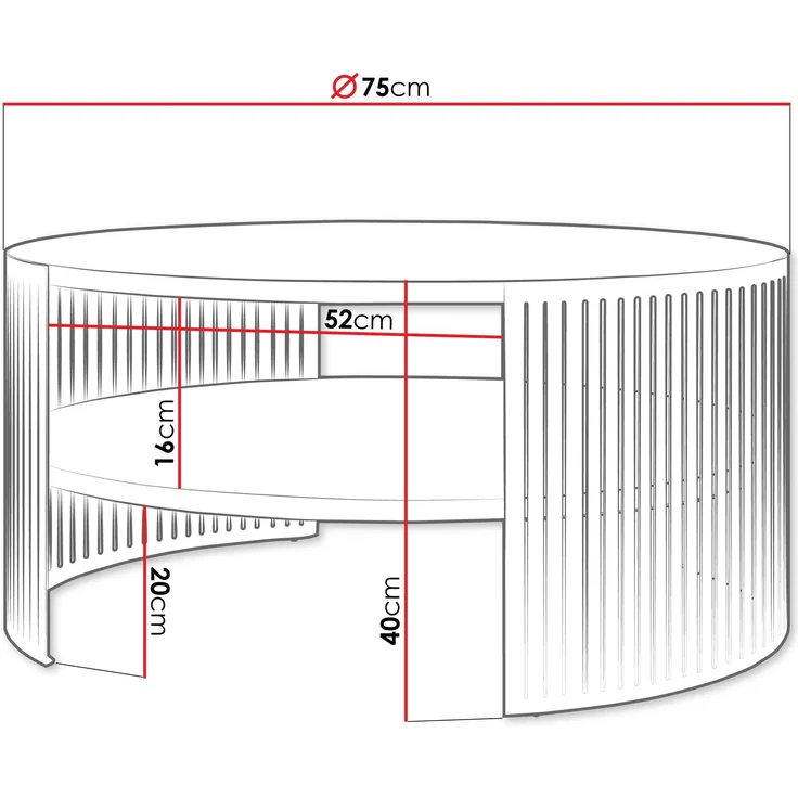 Couchtisch Fahugin, Beine und Seiten aus Stahl (Farbe: Schwarz / Bianco Marmor) – Bild 5