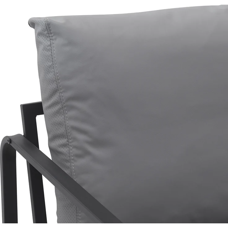 CLP Lounger Manea mit Metallgestell,grau Kunstleder – Bild 7