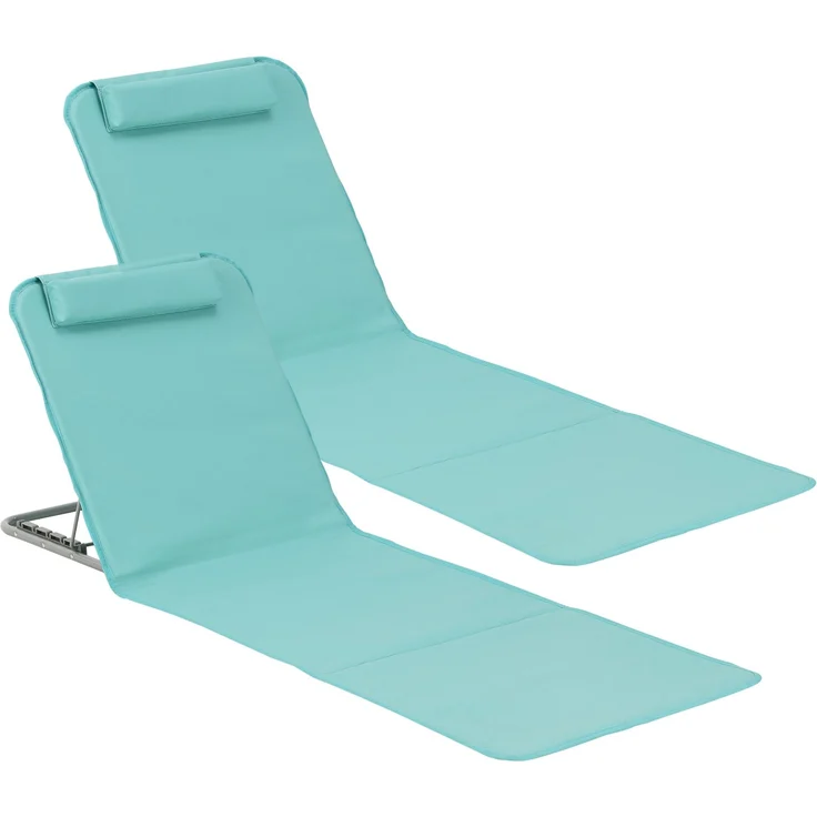 Strandmatte Donostia 2er Set 143x48cm Türkis [en. casa] – Bild 2