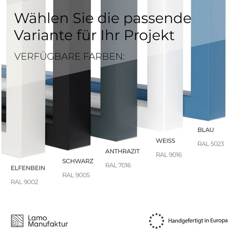 LAMO Manufaktur Wandregalhalter Regalhalterung für Waschtischplatte Metall Schwarz 30x80 cm – Bild 3