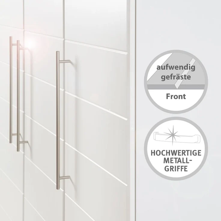 roba Kinderzimmerset 'Nele' 3-teilig - Bett 70 x 140 - Wickelkommode - Kleiderschrank 3-türig - Weiß – Bild 19