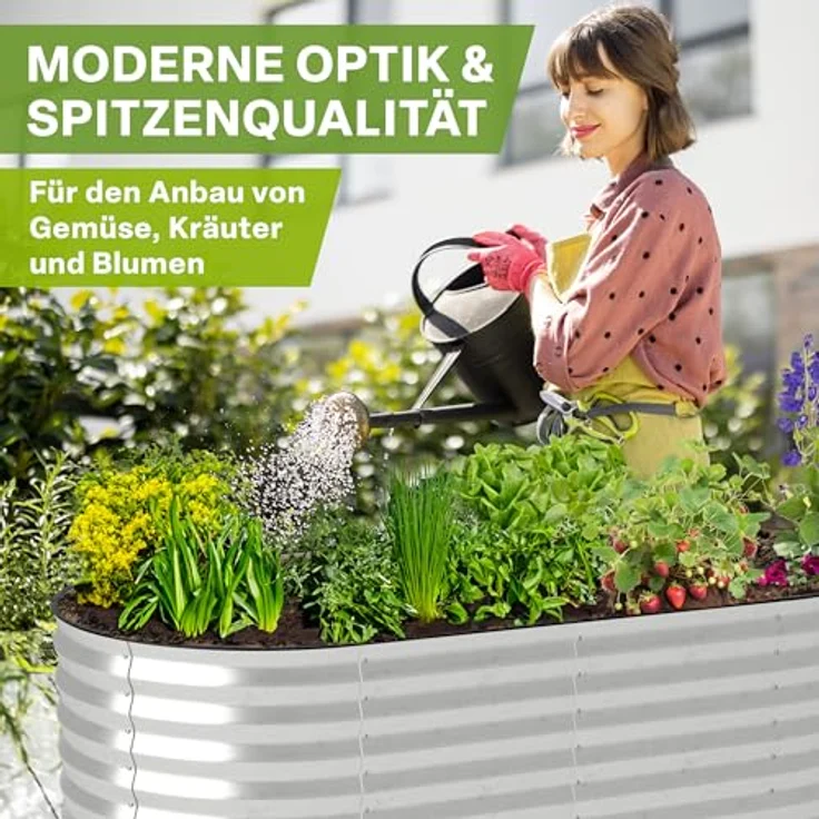 TTL Garden ovales Garten-Hochbeet "Spirit " silber verzinkt – Bild 7