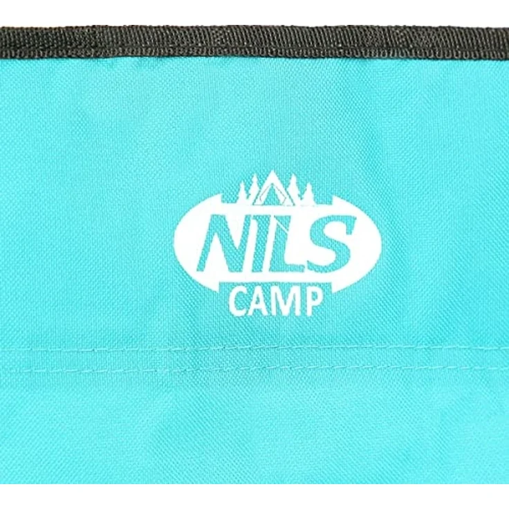 NILS Faltbarer Campingstuhl Anglerstuhl Stabiler Outdoor-Stuhl mit Tragetasche Türkis – Bild 6
