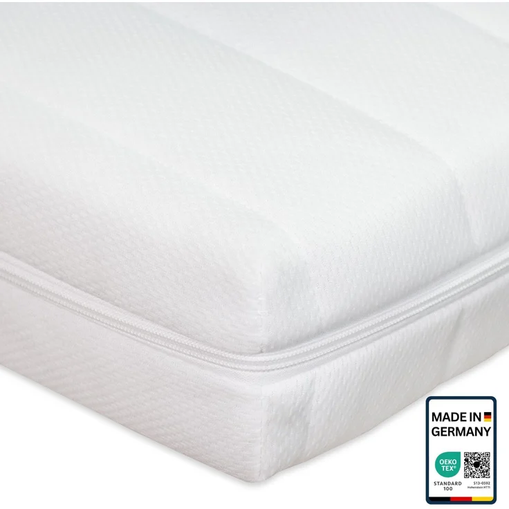Kindermatratze 90x200, CertiPUR zertifiziert, Kinder Baby Matratze 90x200 mit waschbarem Bezug für Kinderbett, Höhe ca. 11cm, Made in Germany – Bild 1